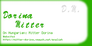 dorina mitter business card